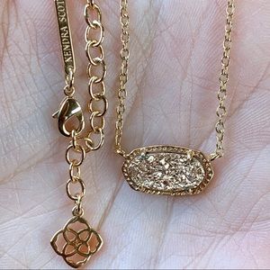 Kendra Scott Rose Gold Drusy Elisa Necklace